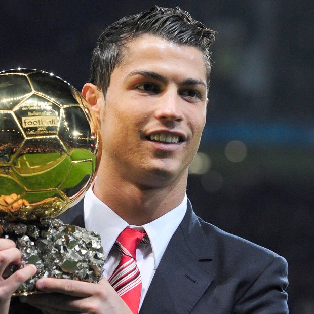 Cristiano Ronaldo con el Balón de Oro